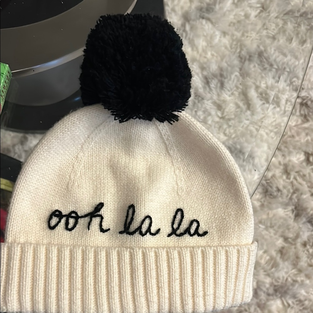 Ooh La La Kids Beanie - Cream and Black